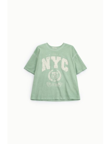 Ruim T-shirt met NYC-print en ronde hals Daily Dixie