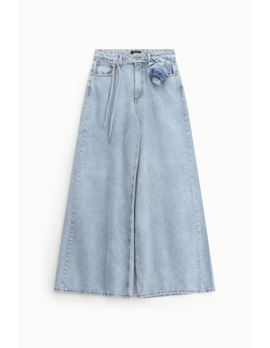 Wijde pijp-jeans met bijpassende riem Dixie