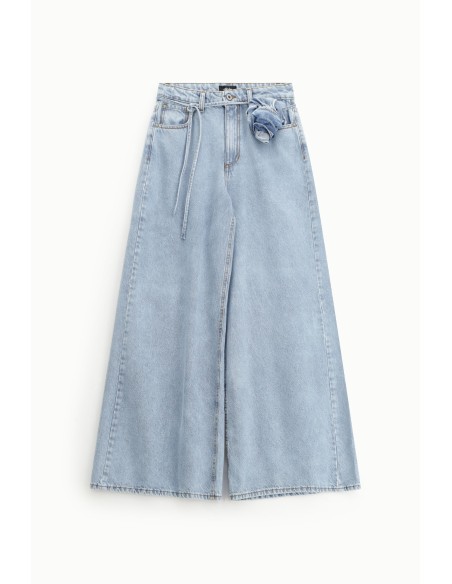 Wijde pijp-jeans met bijpassende riem Dixie