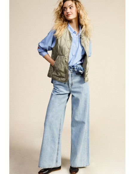 Wijde pijp-jeans met bijpassende riem Dixie