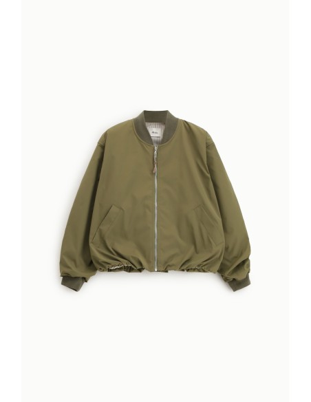 Oversized bomberjack met rits en geribde boorden Dixie