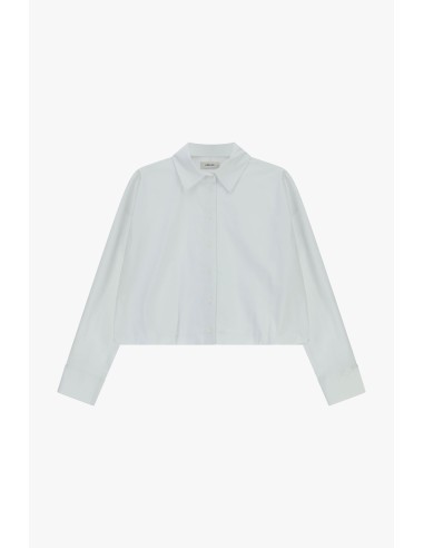 Cropped overhemd met lange mouwen en klassieke kraag Dixie