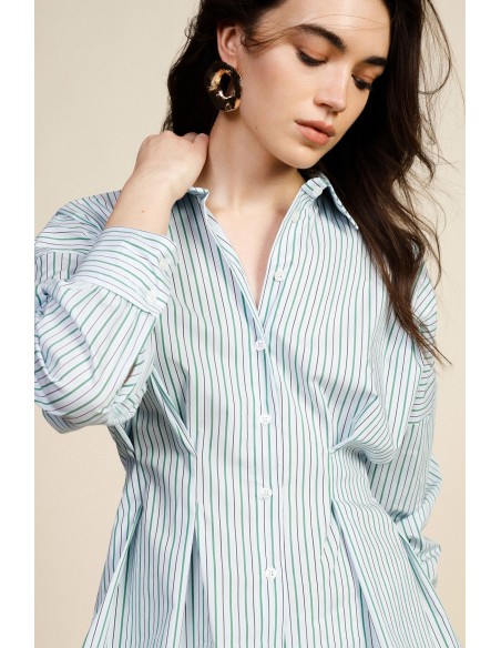 Gestreepte blouse met lange mouwen en knoopsluiting aan de voorkant Dixie