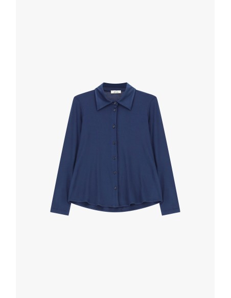 Dixie Regular-fit blouse met klassieke kraag en lange mouwen