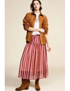 Gestreepte rok met elastische tailleband Dixie