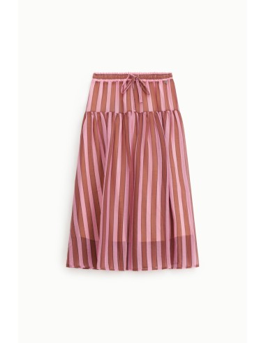 Gestreepte rok met elastische tailleband Dixie