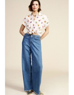 Dixie-jeans met wijde pijpen en franjes