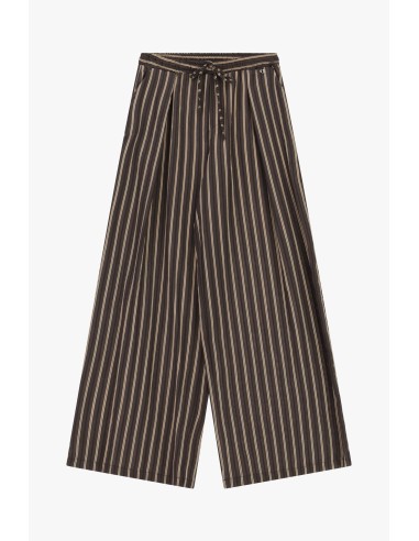 Gestreepte palazzo-broek met gestrikte riem Dixie