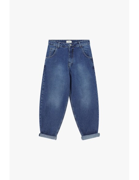 Dixie Balloon-jeans met omgeslagen broekspijpen en normale taille