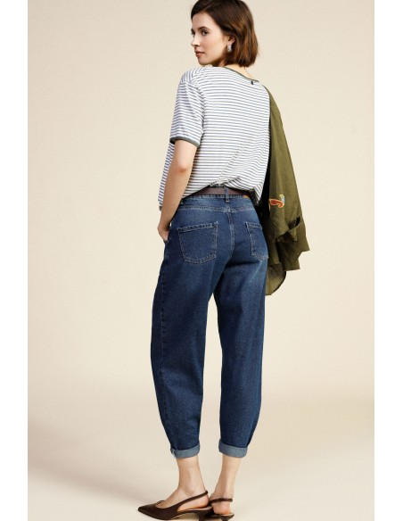 Dixie Balloon-jeans met omgeslagen broekspijpen en normale taille