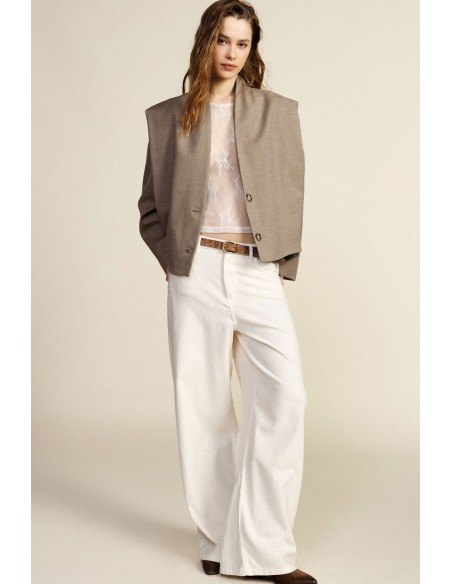 Dixie Palazzo-broek met hoge taille en wijde pijpen