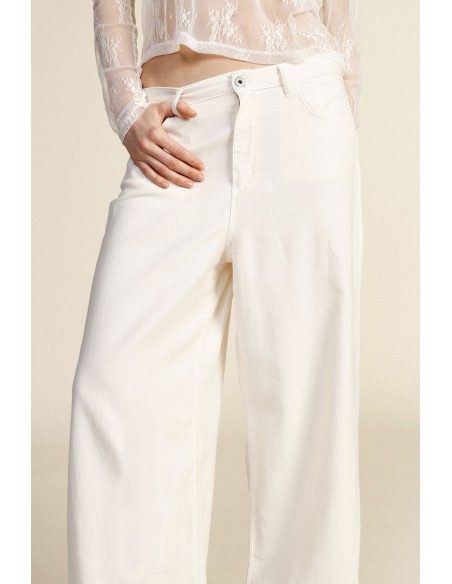 Dixie Palazzo-broek met hoge taille en wijde pijpen