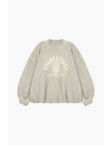 Ruime sweater met ronde hals en collegeprint aan de voorkant Dixie
