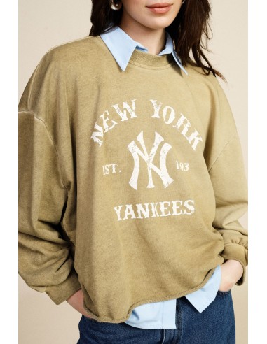Ruime sweatshirt met ronde hals en vintage Dixie-print aan de voorkant