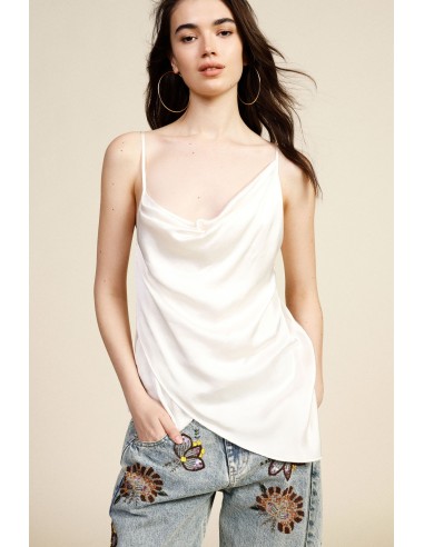 Asymmetrische top met drapering en dunne schouderbandjes Dixie