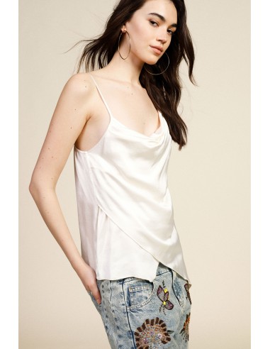 Asymmetrische top met drapering en dunne schouderbandjes Dixie