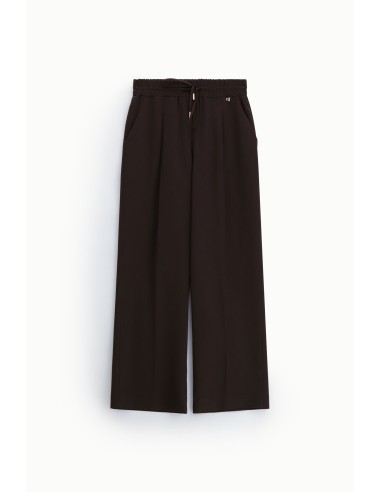 Dixie Palazzo-broek met elastische taille en plooien
