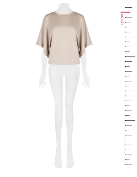 Korte oversized sweater van viscosemix