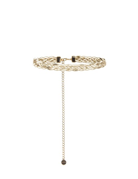 Verstelbare gevlochten riem met metallic koorden Rinascimento