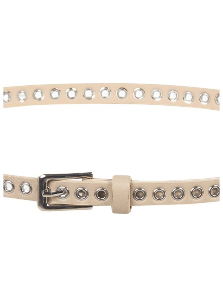 Smalle riem van imitatieleer met ringen Rinascimento