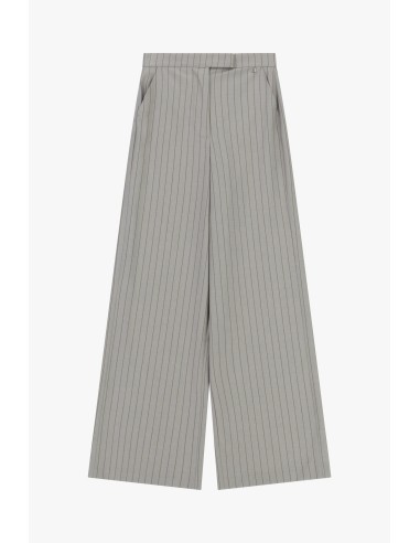 Dixie pantalon met wijde pijpen en krijtstreep, met normale taille