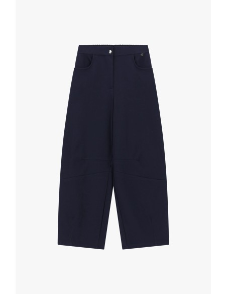 Dixie cropped palazzo-broek met afgeronde zakken