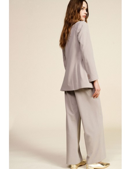 Dixie broek met wijde pijpen, hoge taille en zijzakken