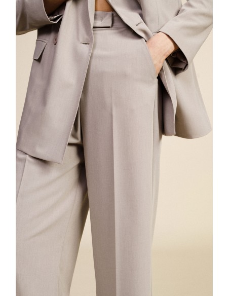 Dixie broek met wijde pijpen, hoge taille en zijzakken