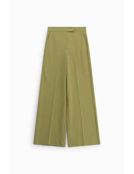 Dixie broek met wijde pijpen, hoge taille en zijzakken