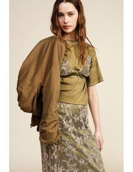 Dixie T-shirt met korte mouwen en geborduurde details