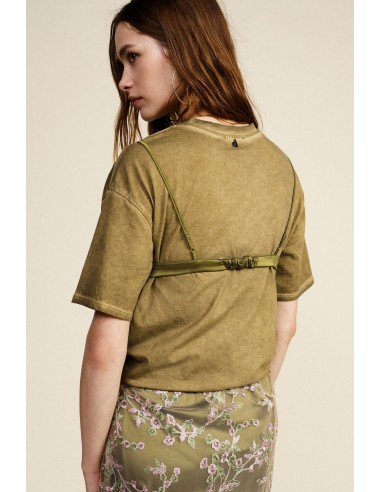 Dixie T-shirt met korte mouwen en geborduurde details