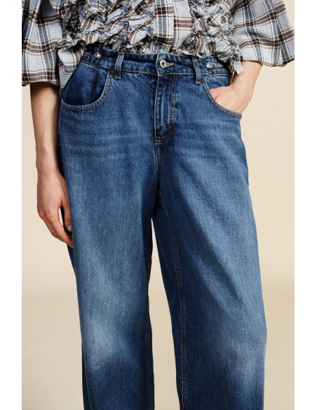 Dixie-jeans met wijde pijpen, hoge taille en zakken