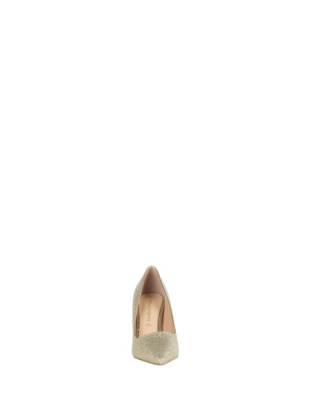 Glitterpumps met hak van metallic kunstleer Rinascimento