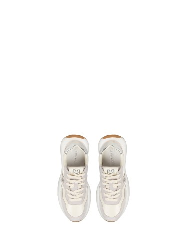 Bicolor sneakers van imitatieleer en suède met RR Rinascimento-logo