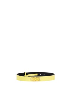 Smalle stevige leren riem met RR Rinascimento-logo