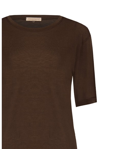 Regular T-shirt van ultralichte viscose Rinascimento
