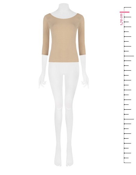 Aansluitend T-shirt van ultralichte viscose met 3/4-mouwen Rinascimento