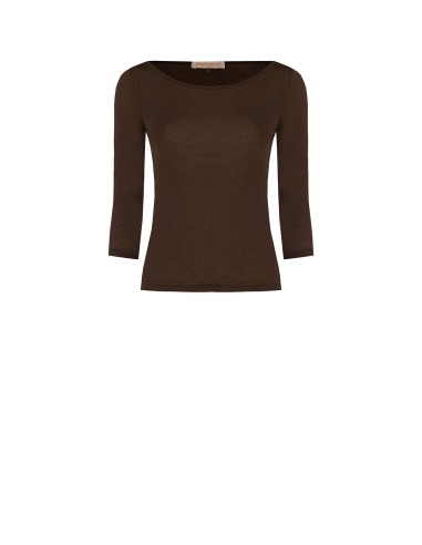 Aansluitend T-shirt van ultralichte viscose met 3/4-mouwen Rinascimento