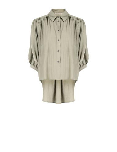 Ruimvallende blouse van lichte viscosemix met vleermuismouwen Rinascimento