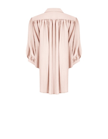 Ruimvallende blouse van lichte viscosemix met vleermuismouwen Rinascimento