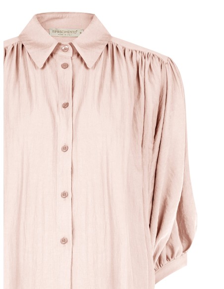 Ruimvallende blouse van lichte viscosemix met vleermuismouwen Rinascimento