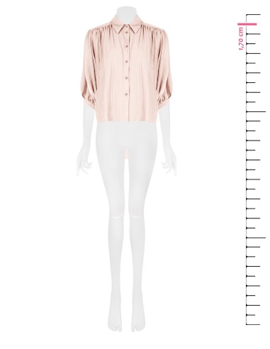 Ruimvallende blouse van lichte viscosemix met vleermuismouwen Rinascimento