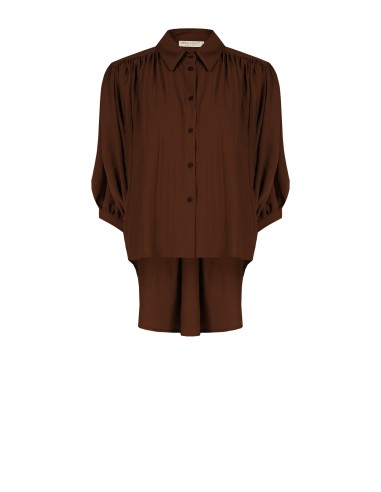 Ruimvallende blouse van lichte viscosemix met vleermuismouwen Rinascimento