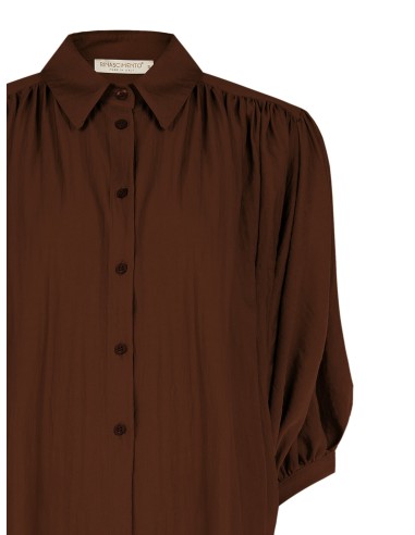 Ruimvallende blouse van lichte viscosemix met vleermuismouwen Rinascimento