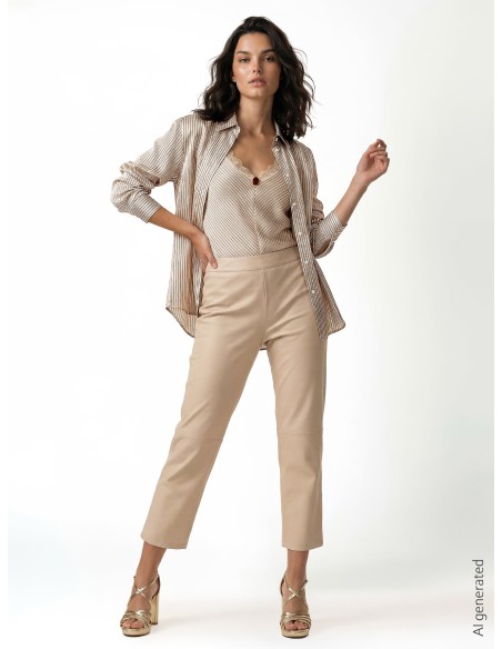 Vloeiende blouse van viscosemix met licht gekreukt effect Rinascimento