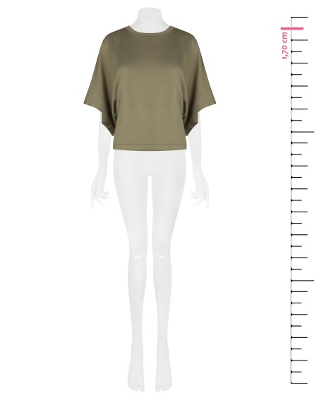 Korte oversized sweater van viscosemix