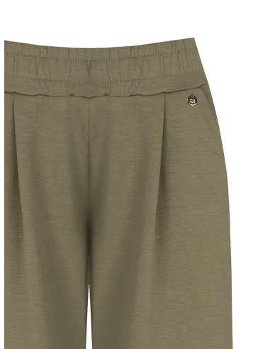 Extra wijde palazzobroek van viscosemix met elastische taille – Rinascimento