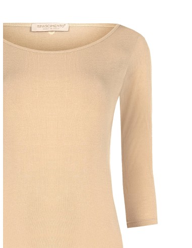Aansluitend T-shirt van ultralichte viscose met 3/4-mouwen Rinascimento
