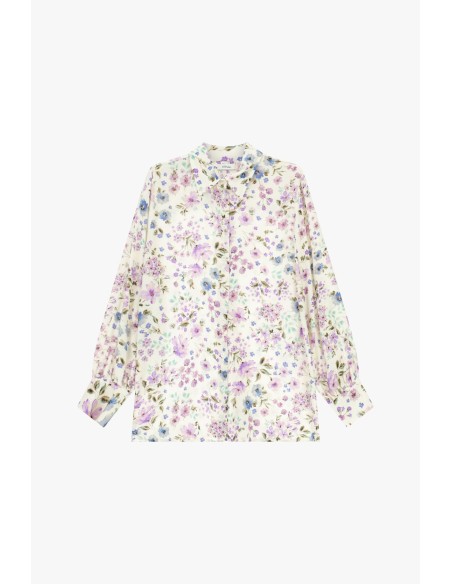 Dixie-blouse met bloemenprint en lange mouwen
