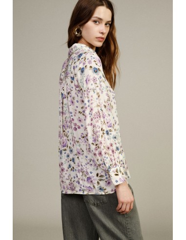 Dixie-blouse met bloemenprint en lange mouwen